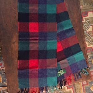 LL Bean Wool Plaid Scarf